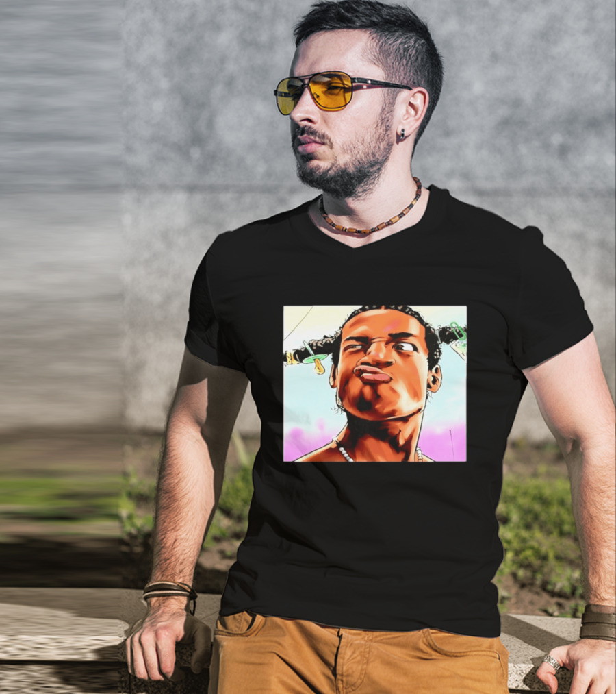 ASAP Rocky Hip Hop Rap Mob Pouty Face Meme T-Shirt
