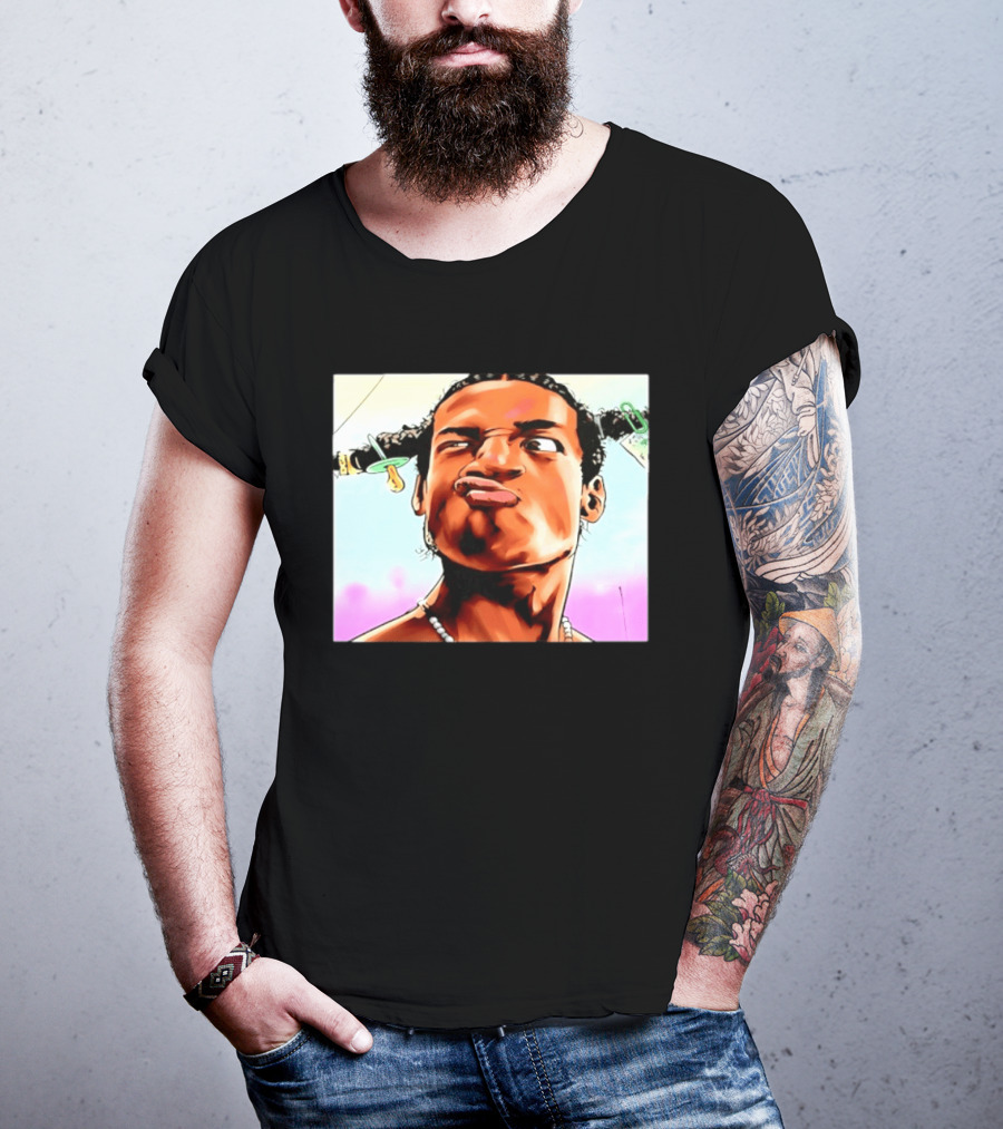 ASAP Rocky Hip Hop Rap Mob Pouty Face Meme T-Shirt