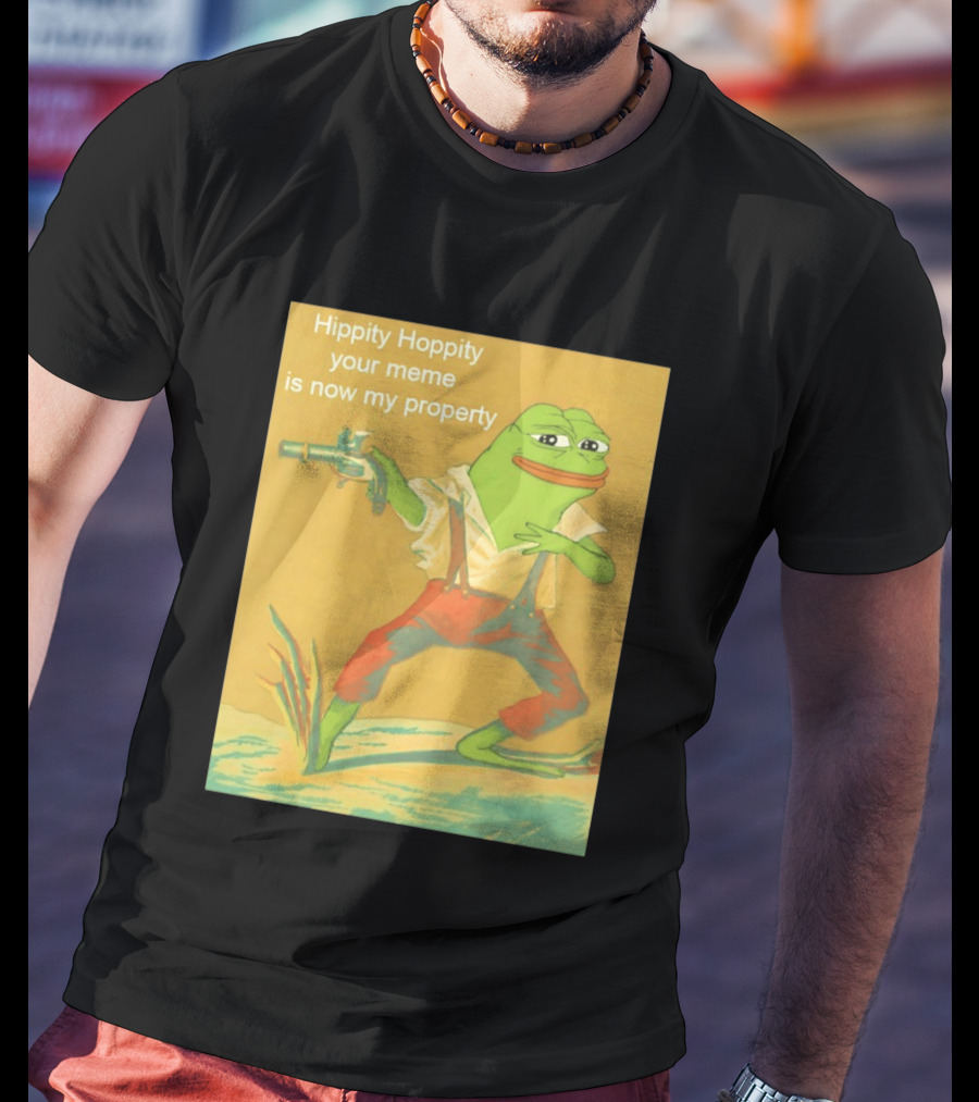 Hippity Hoppity Meme Property Pepe Frog Nostalgia Humor T-Shirt