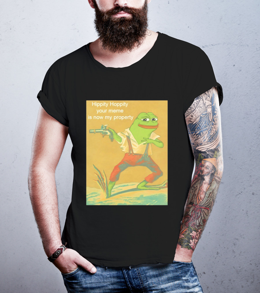 Hippity Hoppity Meme Property Pepe Frog Nostalgia Humor T-Shirt