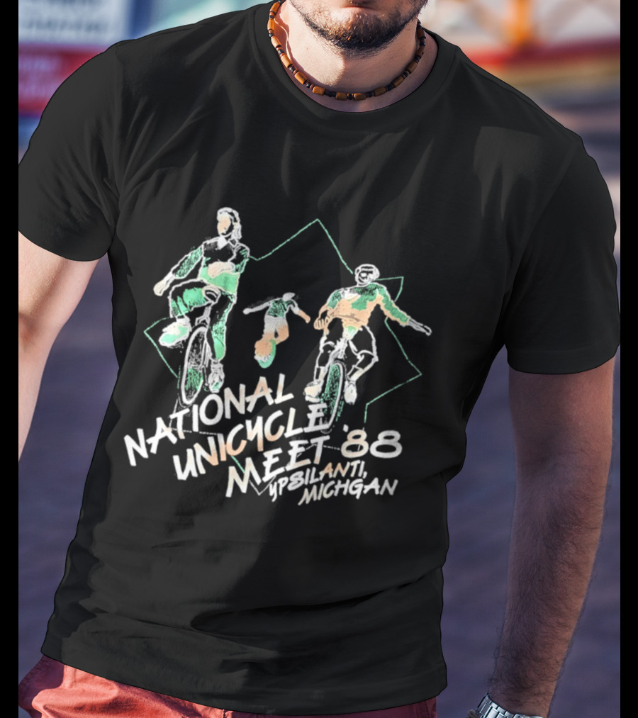 National Unicycle Meet '88 Ypsilanti Michigan Event Featuring Riders T-Shirt
