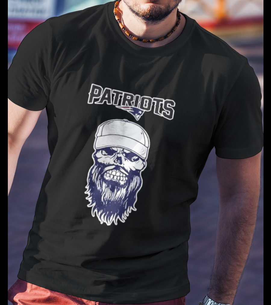 New England Patriots Luke Combs Skull Gillette Stadium Two Sided T-Shirt