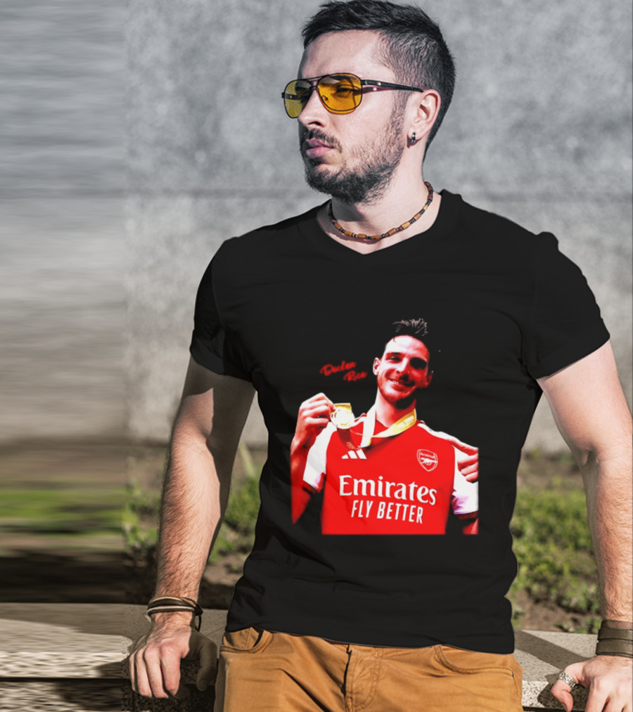 Declan Rice Arsenal Premier League Winner 2026 Emirates Fly Better T-Shirt