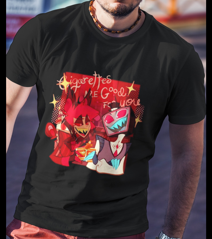 Radiostatic Sparks Duo Cigarettes Are Good For You Sparkling Characters T-Shirt