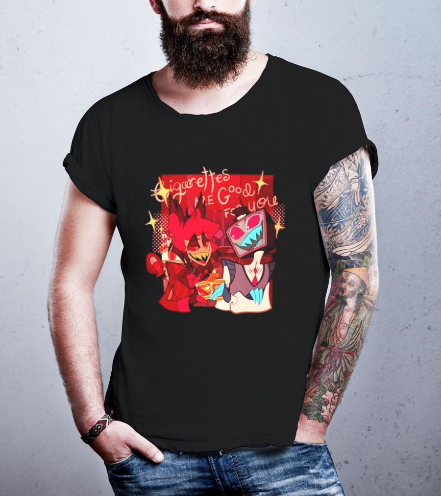 Radiostatic Sparks Duo Cigarettes Are Good For You Sparkling Characters T-Shirt