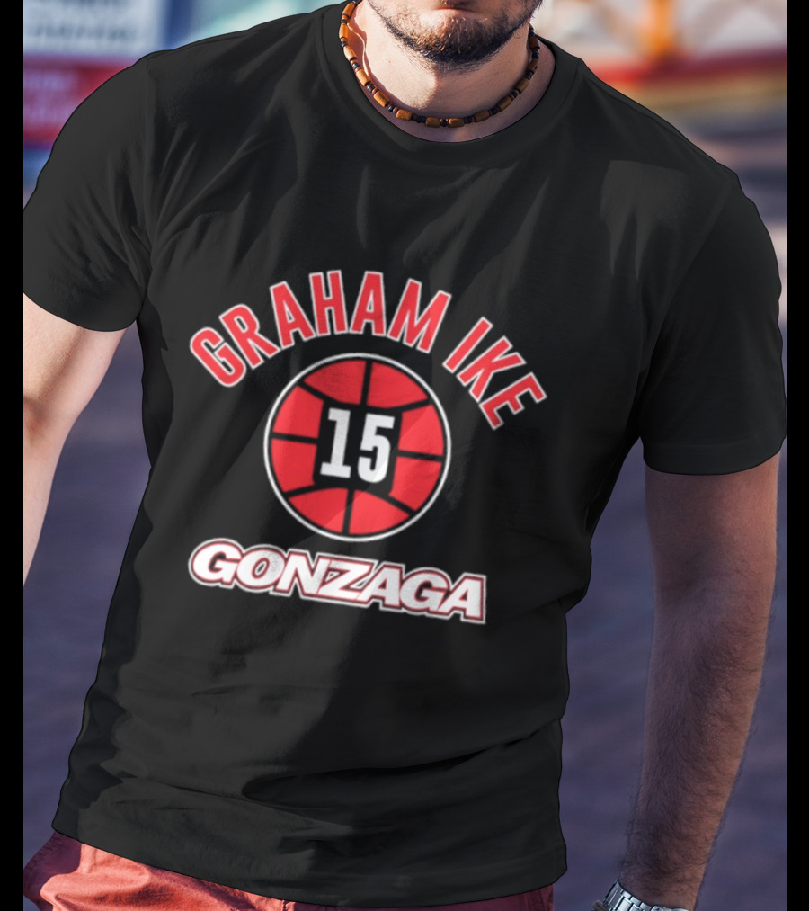 Graham Ike 15 Gonzaga Basketball Gonzaga Bulldogs T-Shirt