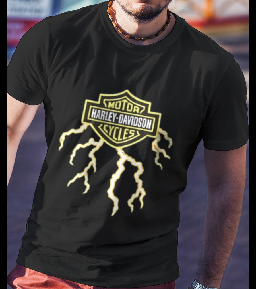 Harley Davidson Motor Cycles The Last Biker On Earth Will Be Ridin A Harley Lightning T-Shirt