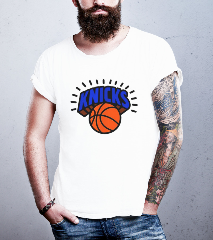 2026 NBA Let's Go New York Knicks Caricatures Two Sided T-Shirt