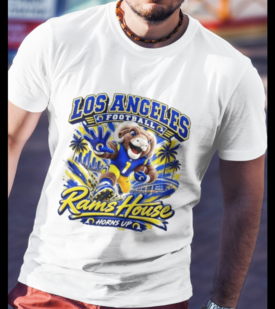 Los Angeles Rams Football Rams House Horns Up T-Shirt