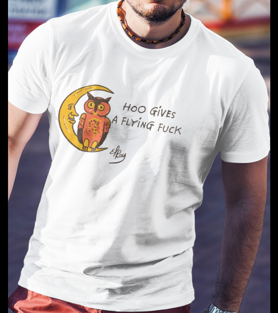 Hoo Gives A Flying Fuck Owl Moon Elyx T-Shirt