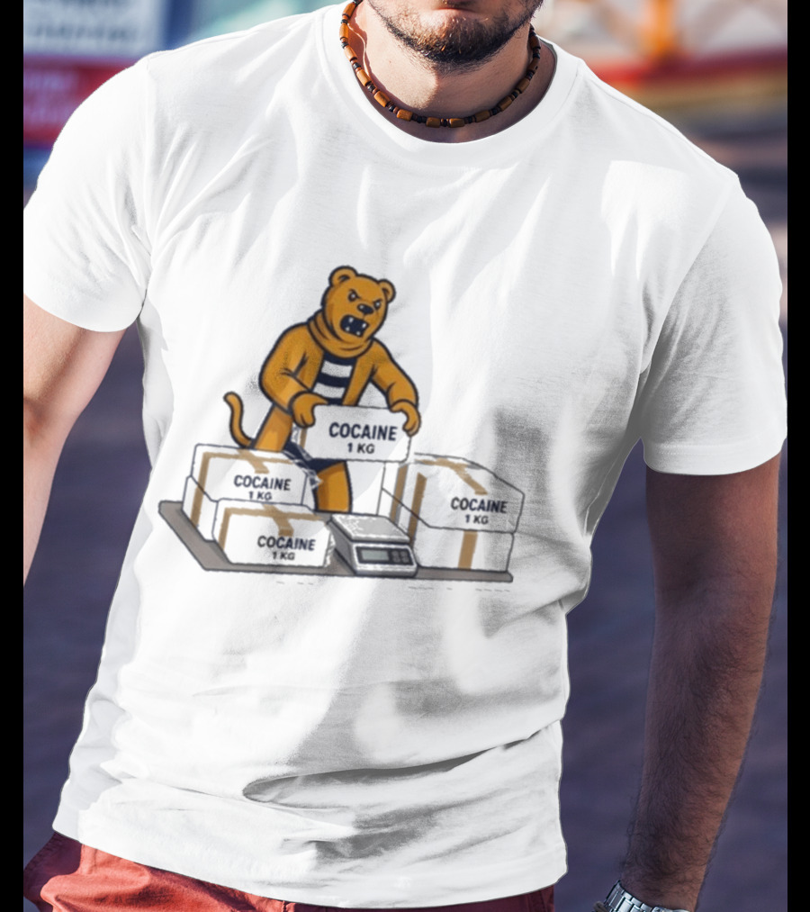 Penn State Cocaine 1kg Bear Weighing Parcels T-Shirt