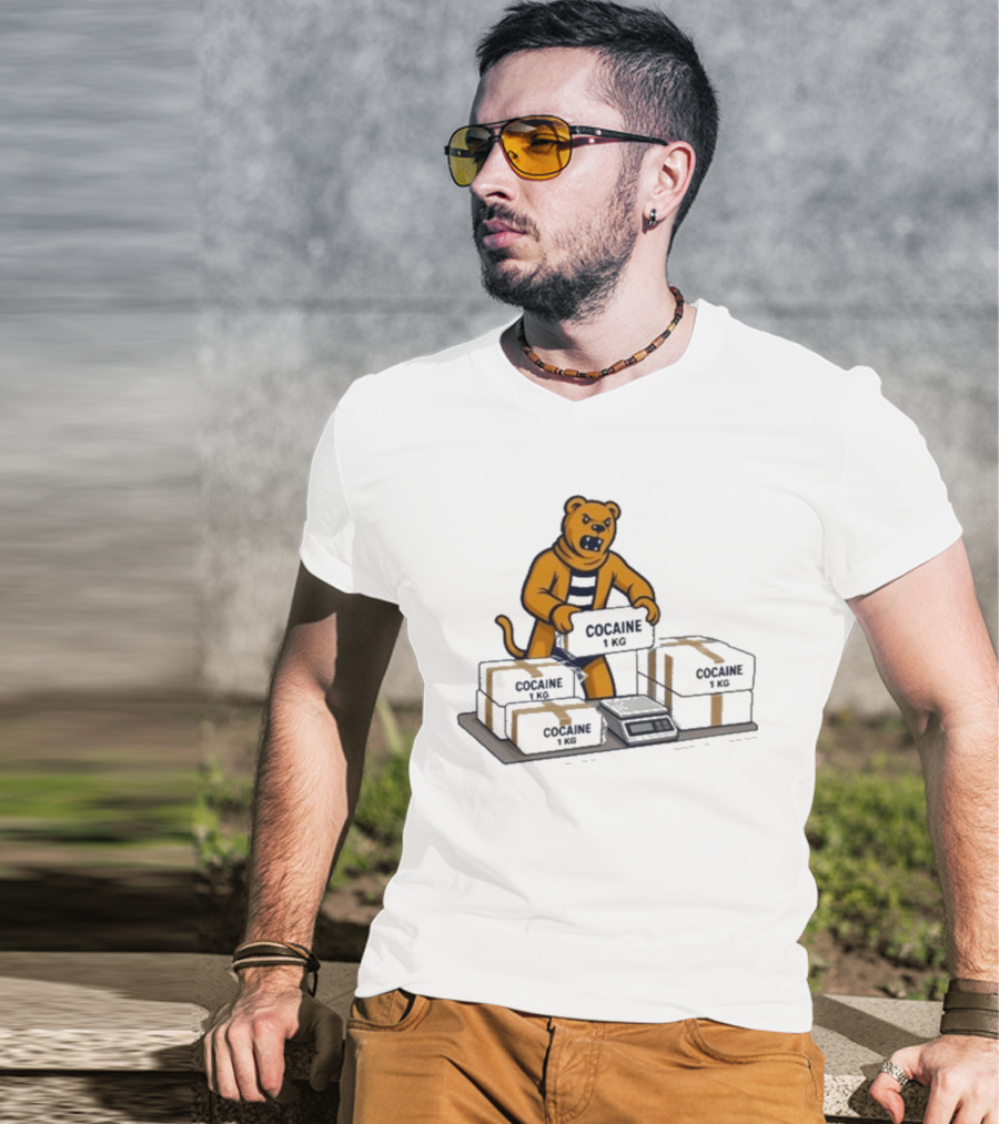Penn State Cocaine 1kg Bear Weighing Parcels T-Shirt