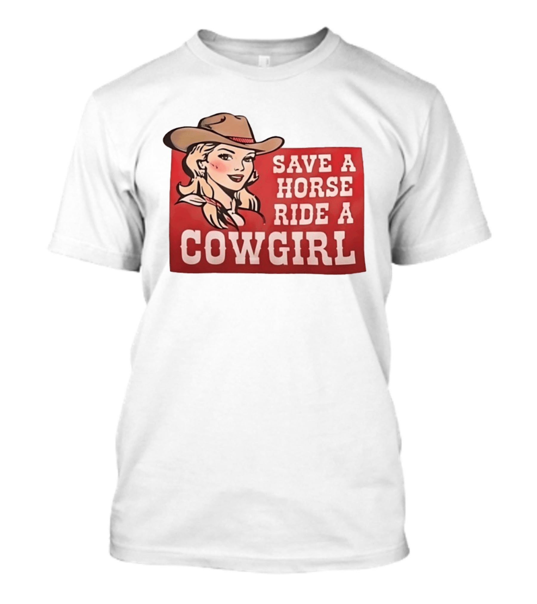 Save A Horse Ride A Cowgirl Western Country Music Vintage Style Cowgirl T-Shirt