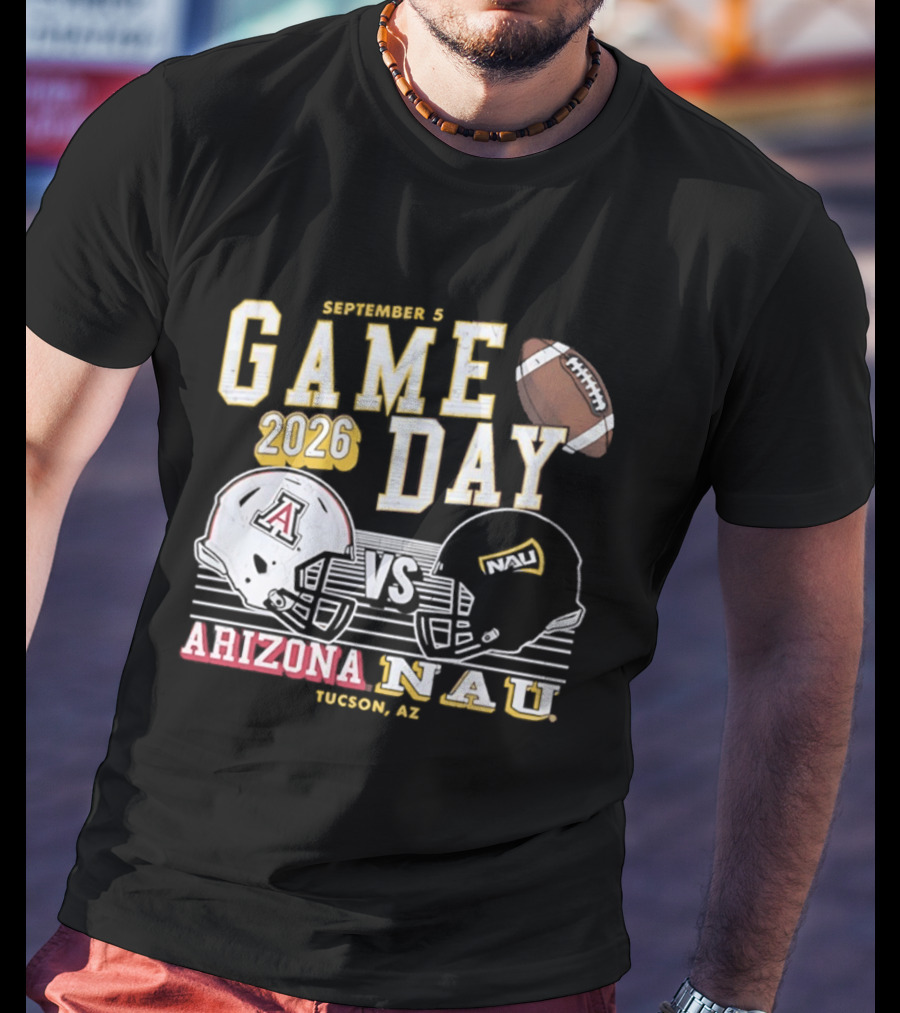 Arizona NAU Game Day September 5 2026 Tucson Helmets Football T-Shirt