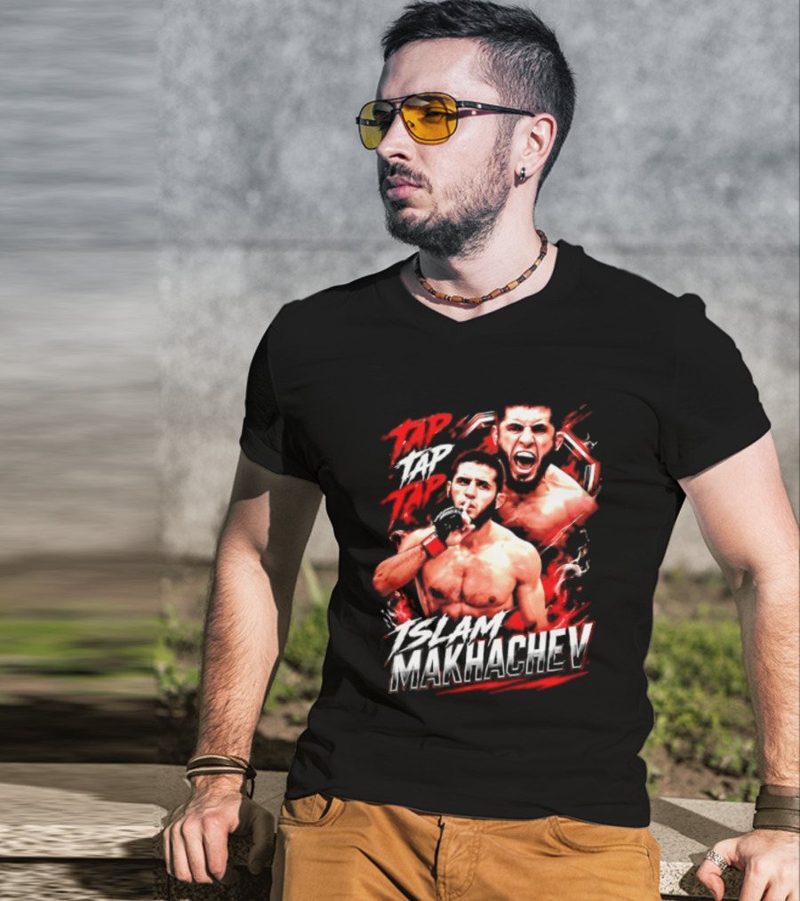 Islam Makhachev Tap Tap Tap UFC MMA Mixed Martial Arts Fighter T-Shirt