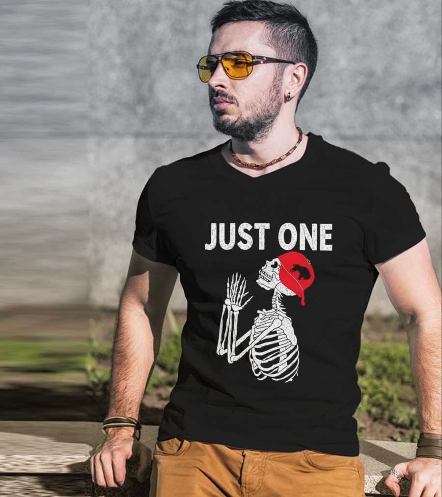 Buffalo Bills Just One Skeleton In Red Cap T-Shirt