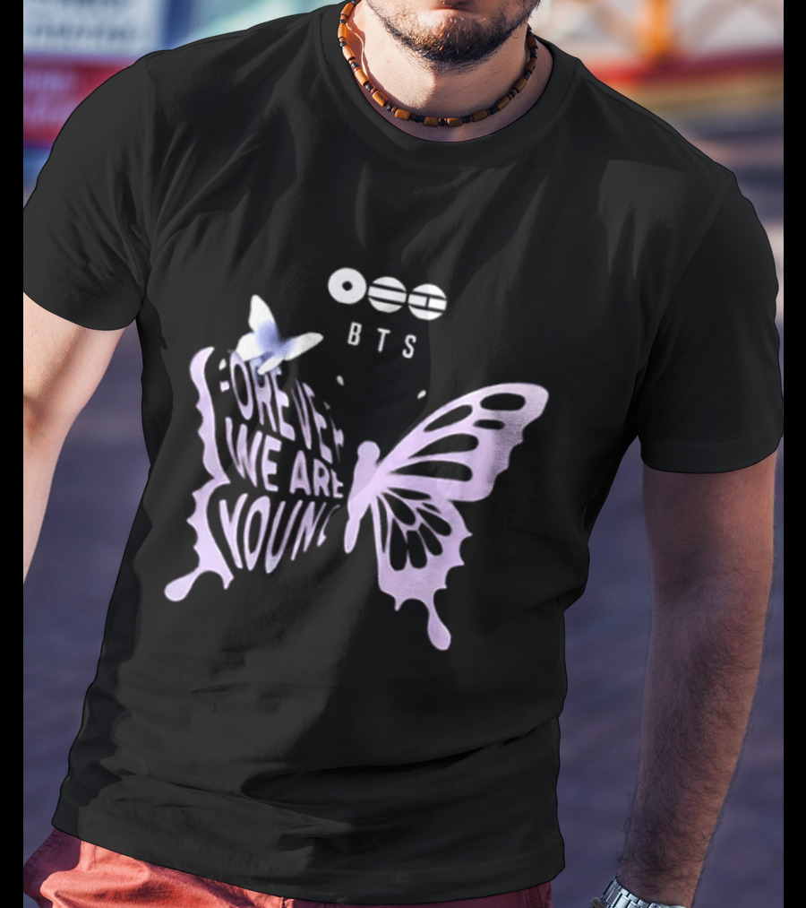 BTS Forever We Are Young Butterfly Symbol 2 Sided T-Shirt