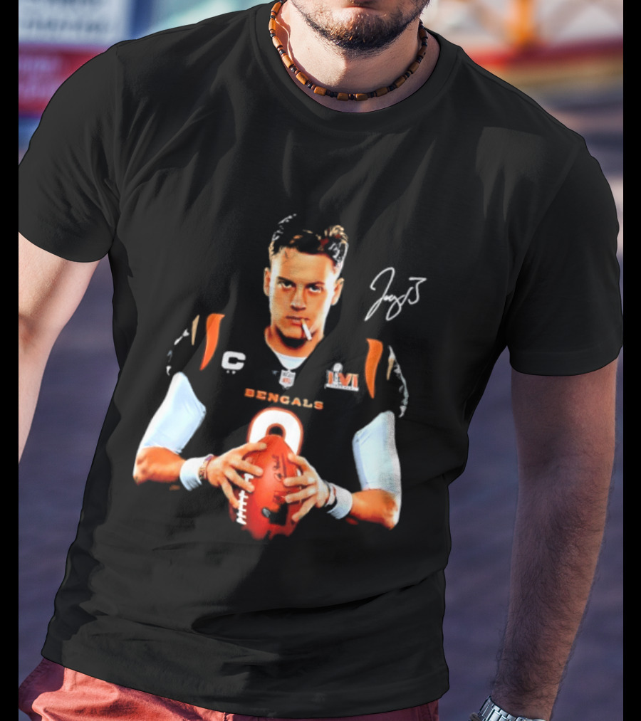 Cincinnati Bengals Joe Burrow Smoking Joey B Signature T-Shirt