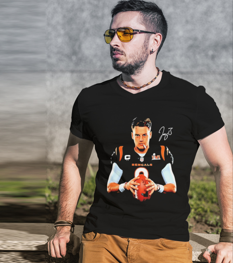 Cincinnati Bengals Joe Burrow Smoking Joey B Signature T-Shirt