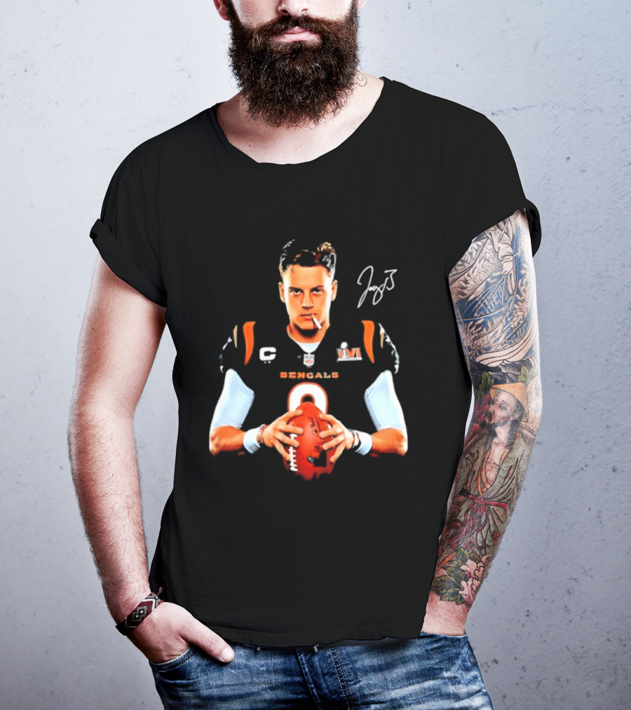 Cincinnati Bengals Joe Burrow Smoking Joey B Signature T-Shirt