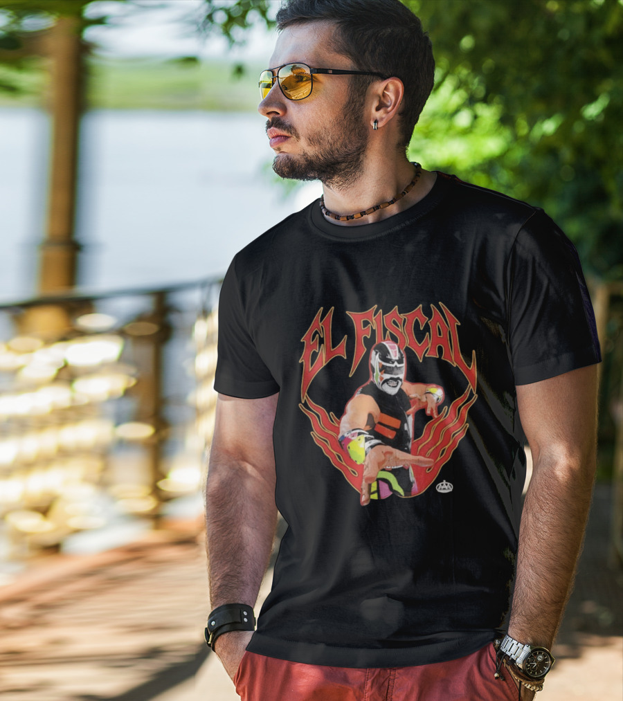 El Fiscal Luchador AAA Wrestling Mask Pose T-Shirt
