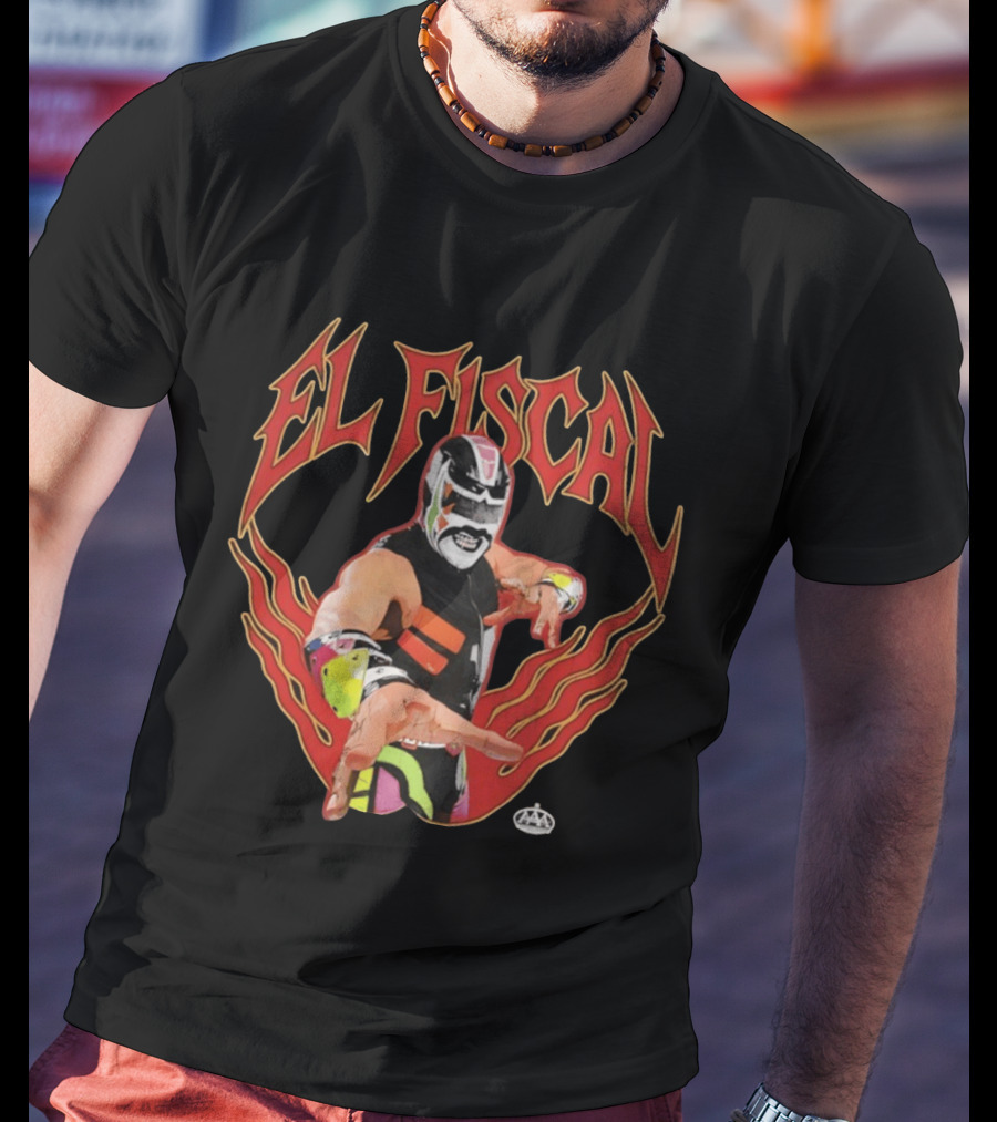 El Fiscal Luchador AAA Wrestling Mask Pose T-Shirt
