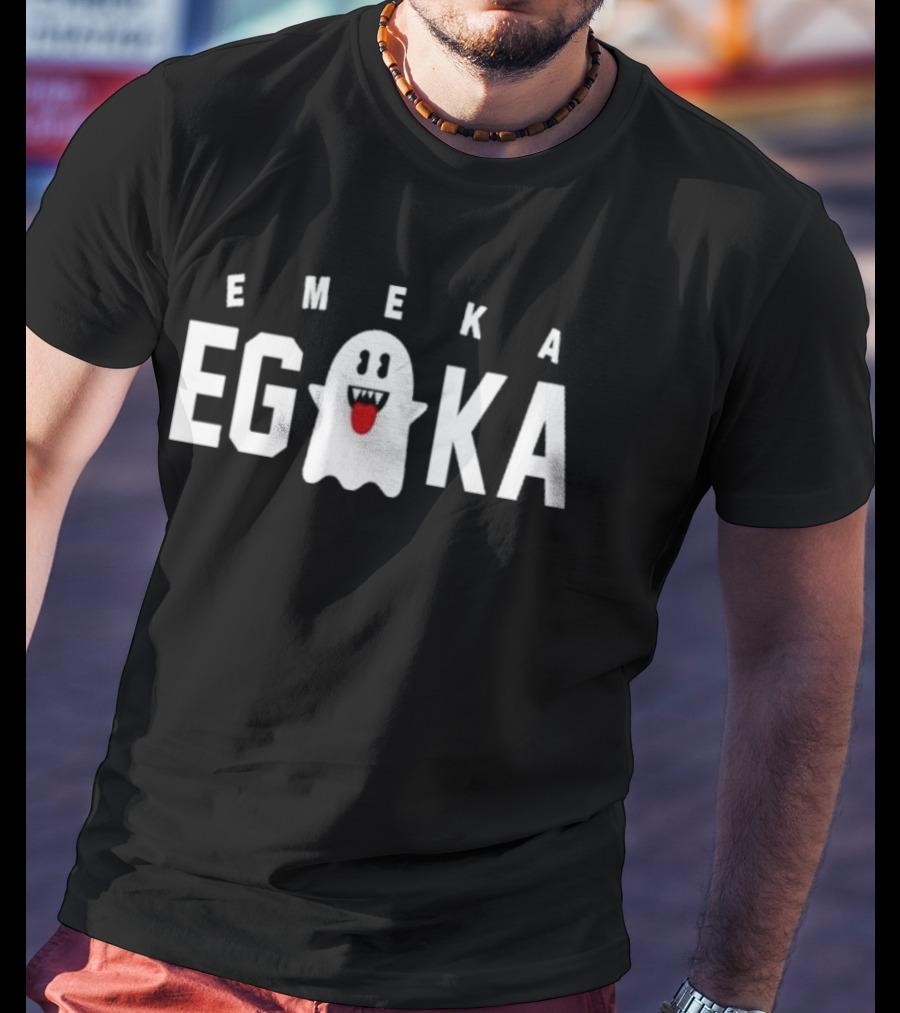 Emeka Egbuka Halloween Ghost Celebration T-Shirt