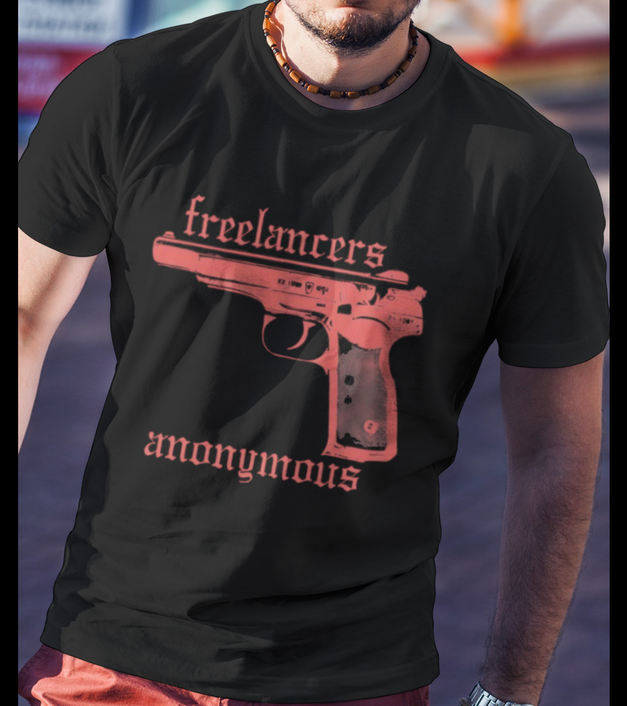 Freelancers Anonymous Gun Image T-Shirt