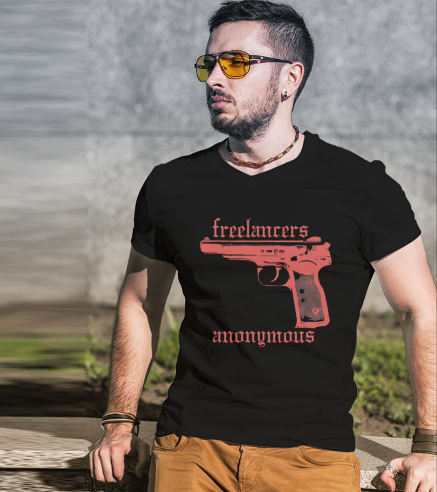 Freelancers Anonymous Gun Image T-Shirt