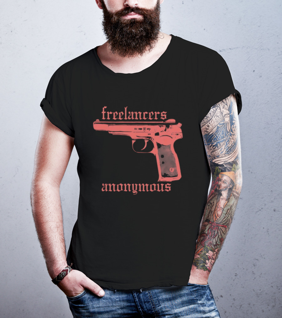 Freelancers Anonymous Gun Image T-Shirt