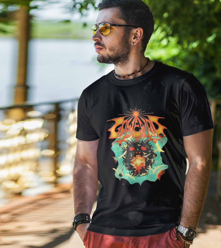 Graveyard Cosmic Energy Explosion With Surreal T-Shirt