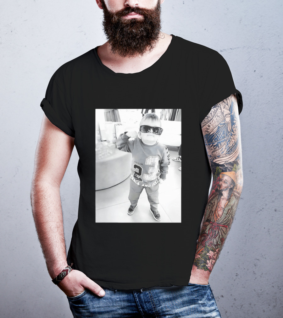 Hasbulla Hasbik Photo 23 Track And Field Black And White T-Shirt