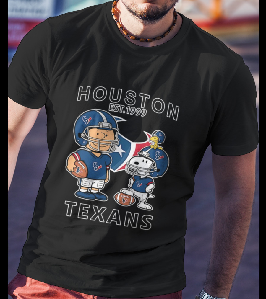 Houston Texans Est. 1999 Charlie Brown Snoopy Football Team T-Shirt