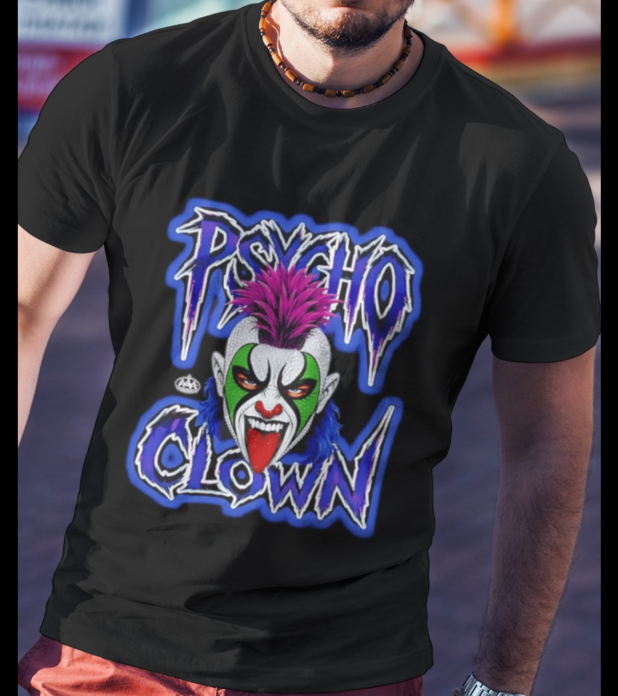 Psycho Clown AAA Superstar Wild Face T-Shirt