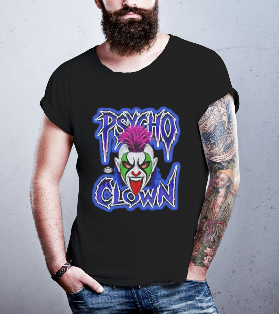 Psycho Clown AAA Superstar Wild Face T-Shirt
