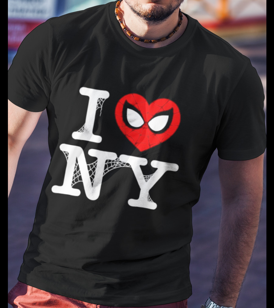I Love NY Spider Man Marvel Superhero Iconic Web T-Shirt