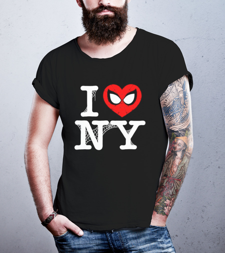 I Love NY Spider Man Marvel Superhero Iconic Web T-Shirt