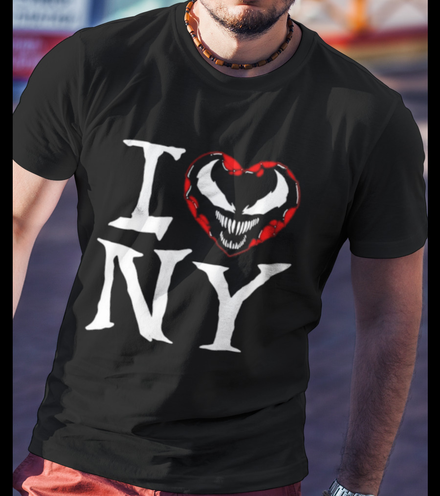 I Love New York Venom Heart Marvel Symbiote T-Shirt