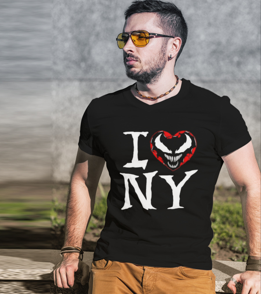 I Love New York Venom Heart Marvel Symbiote T-Shirt