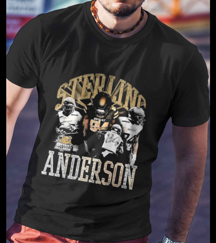 Sterling Anderson Bryant University Bulldogs Football Players T-Shirt