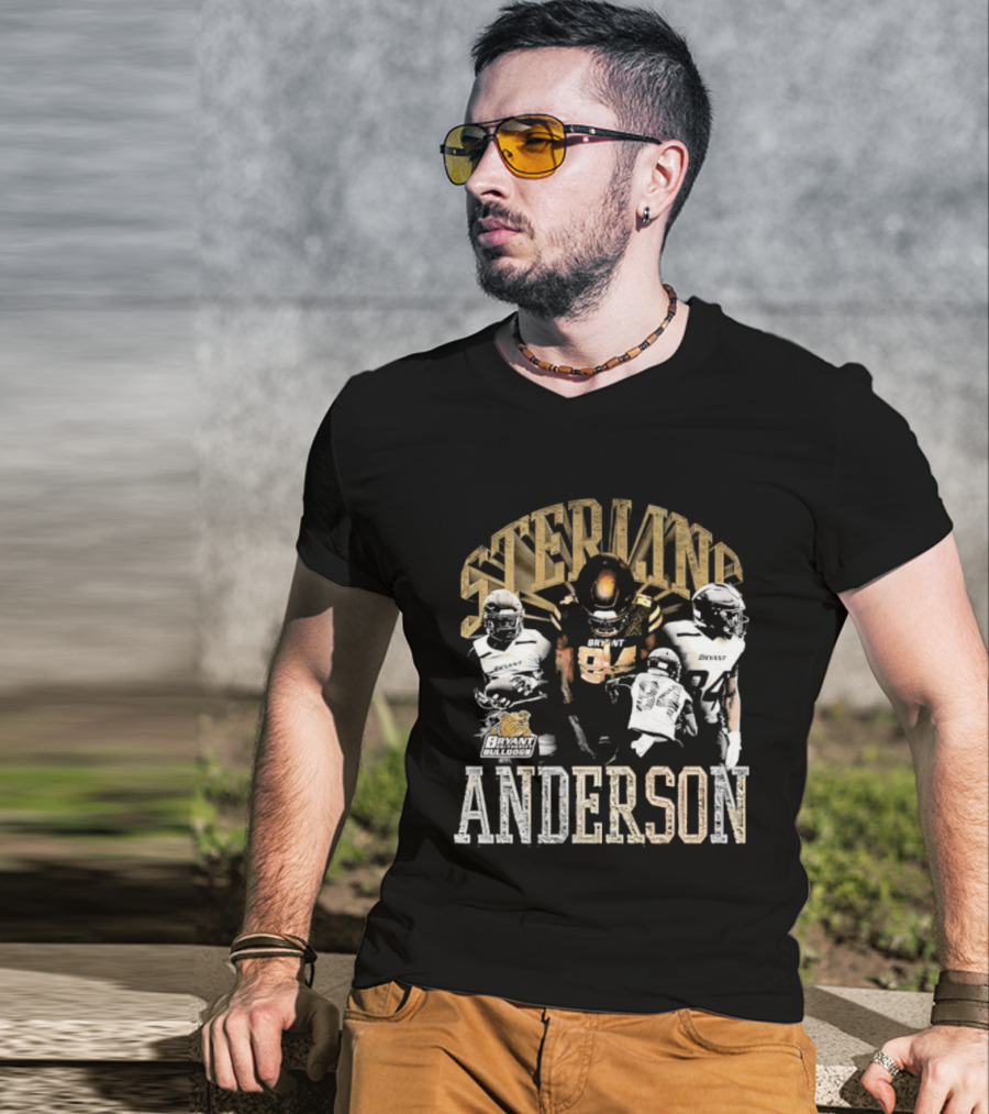 Sterling Anderson Bryant University Bulldogs Football Players T-Shirt