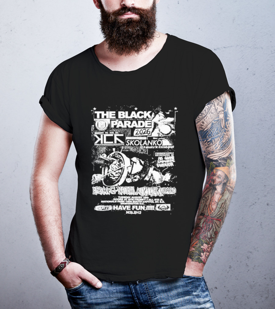 The Black Parade 2026 Briraag National Auxiliary Bayad Presented By Skolanko T-Shirt