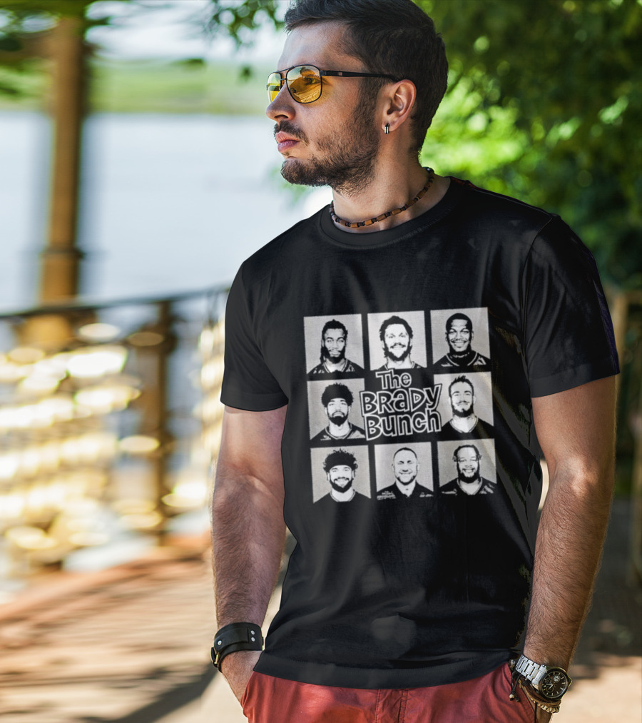 Tampa Bay Buccaneers Brady Bunch Football Team Squares T-Shirt