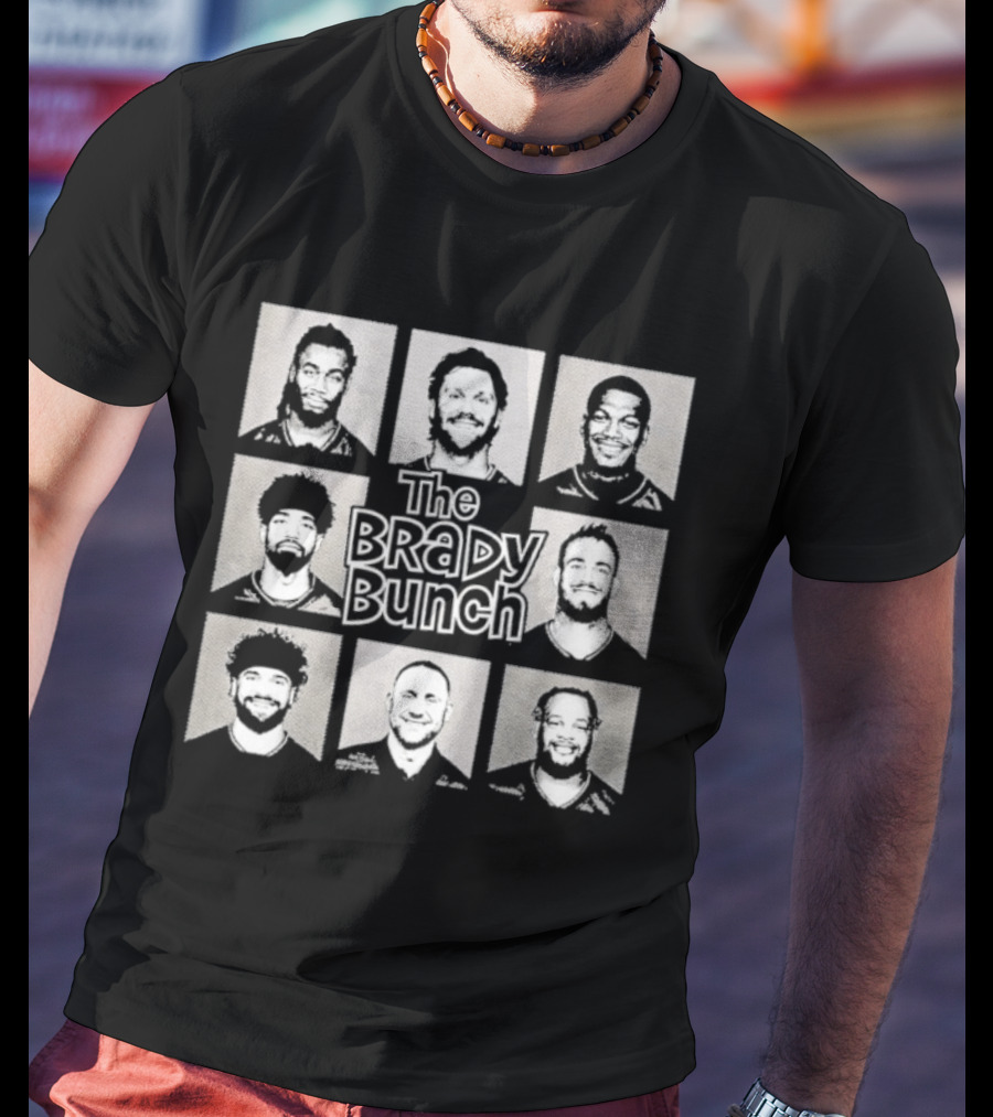 Tampa Bay Buccaneers Brady Bunch Football Team Squares T-Shirt