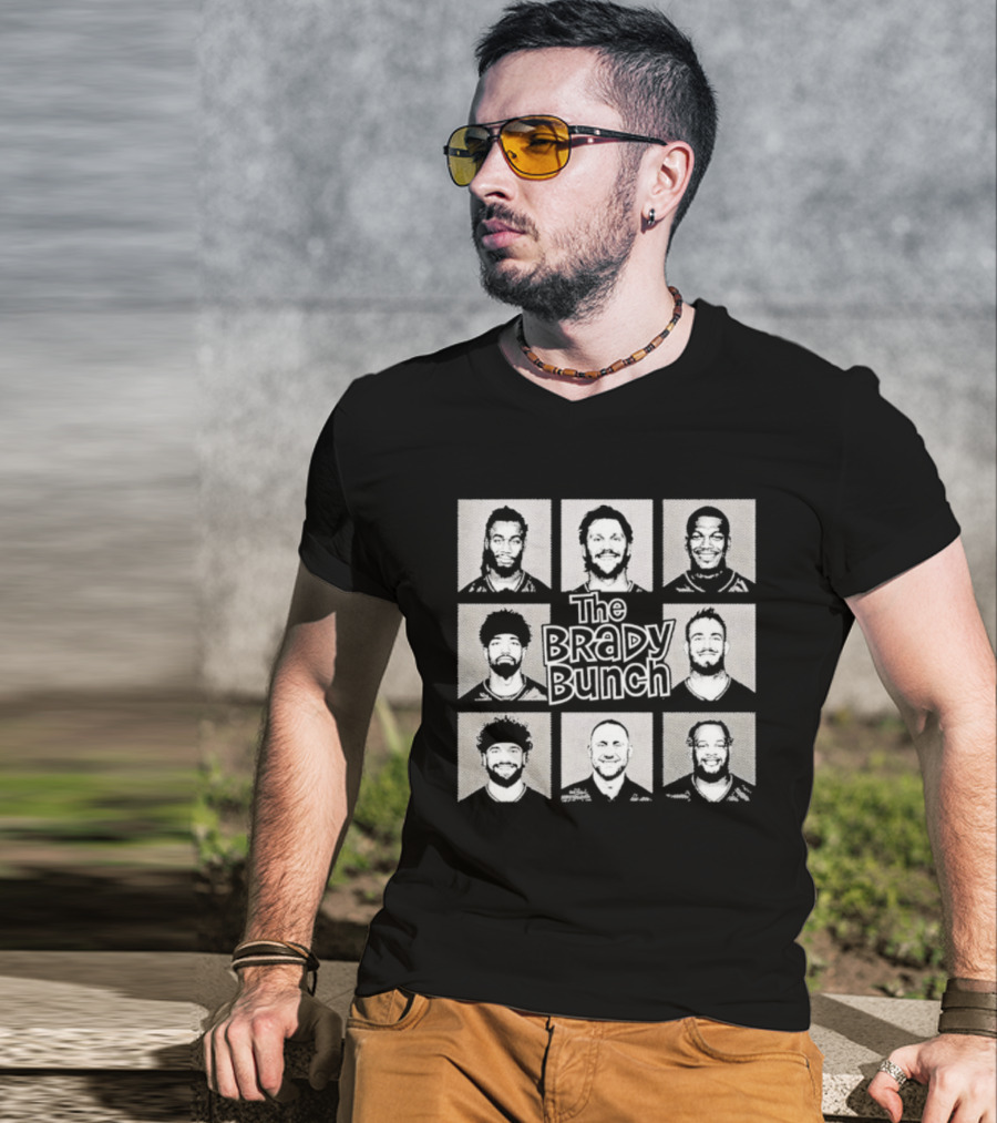 Tampa Bay Buccaneers Brady Bunch Football Team Squares T-Shirt