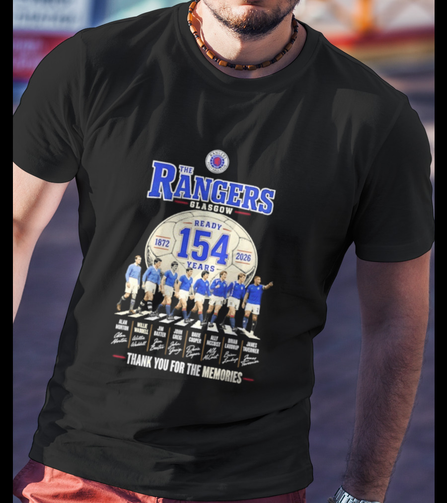 The Rangers Glasgow Ready 154 Years 1872 2026 Thank You For The Memories Signatures T-Shirt