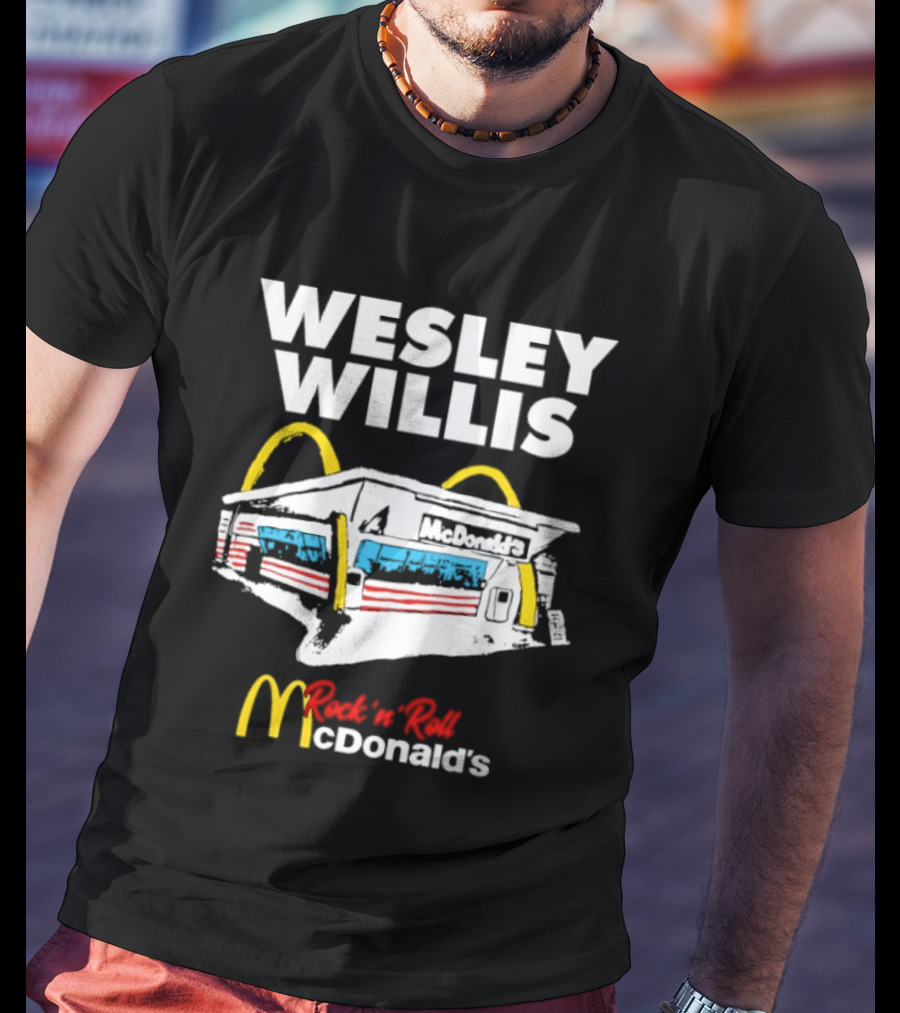Wesley Willis Rock 'n' Roll McDonald's Vintage Fast Food T-Shirt