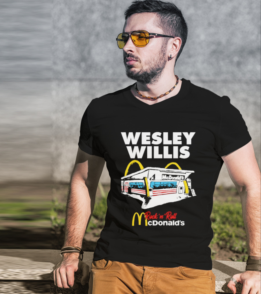 Wesley Willis Rock 'n' Roll McDonald's Vintage Fast Food T-Shirt