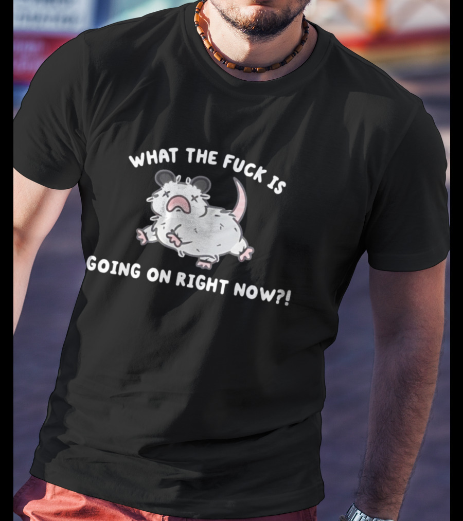 What The Fuck Is Going On Right Now Opossum T-Shirt