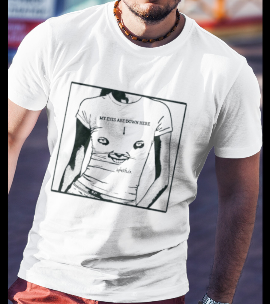 My Eyes Are Down Here Aphex Twin Richard D James Text And Visual Humor T-Shirt